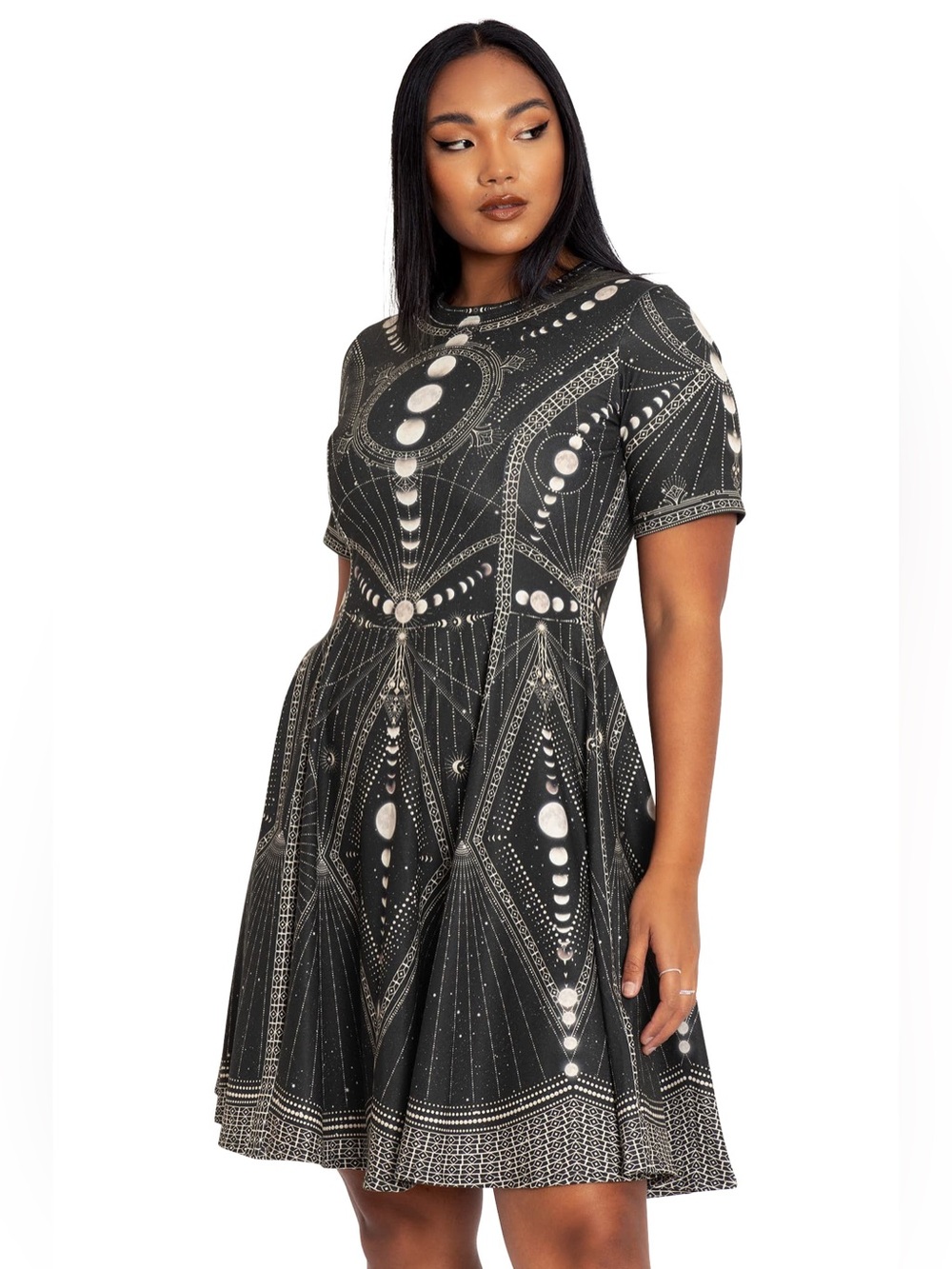 BlackMilk | NWOT Moon Phases Longline Evil Tee Dress